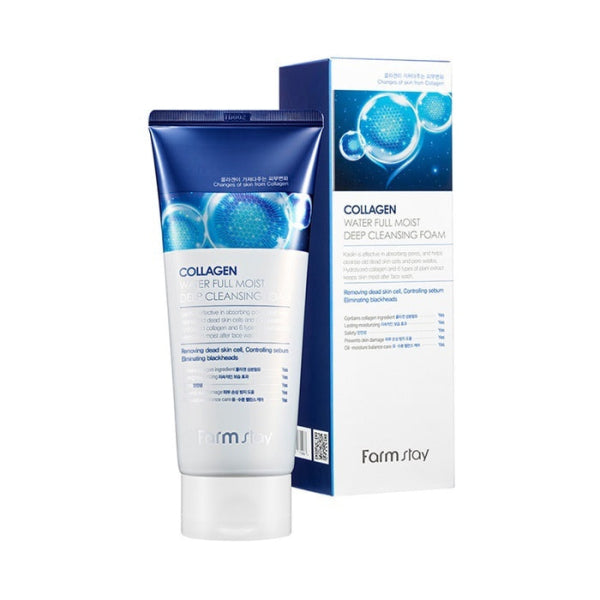 Farm Stay Collagen Water Full Moist Deep Cleansing Foam 180ml
