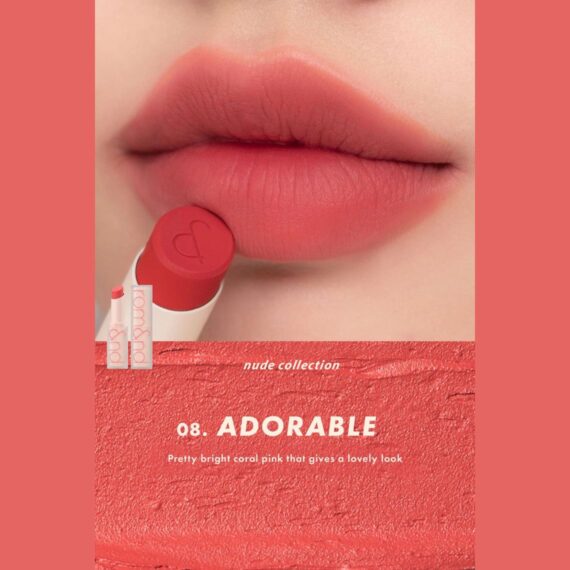 Rom&nd Zero Κραγιόν Long Lasting Matte 08 Adorable 3gr