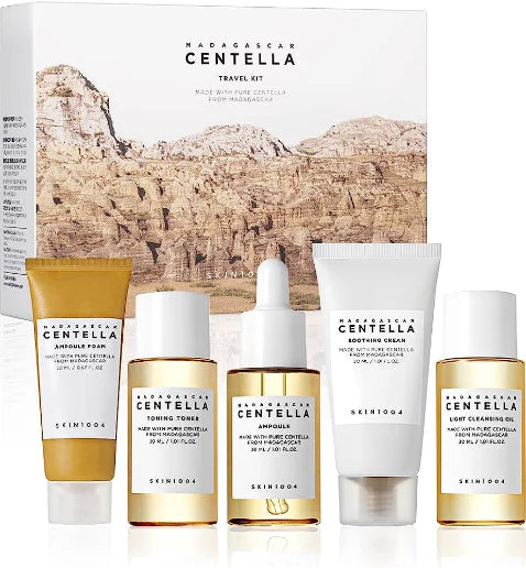 Skin1004 Madagascar Centella Travel Kit Σετ Περιποίησης για Ενυδάτωση, Κατά της Ακμής & Λάμψη 6τμχ
