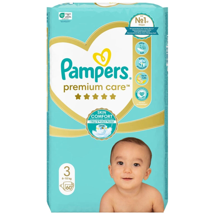 Pampers Πάνες Premium Care Jumbo Box (60τεμ) Νο3